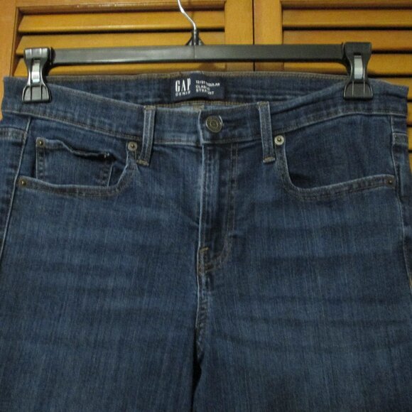 Gap jeans Classic Straight blue denim with stretch like new size 12 - Picture 2 of 6